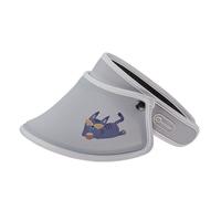 OhSunny夏季防晒帽空顶遮阳大帽檐亲子男女童防紫外线太阳帽 石洗蓝-童款