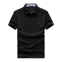 七匹狼短袖T恤男夏季5A抗菌休闲净色冰丝凉感翻领Polo打底衫男装商务短T 001(黑色)-升级版 170/88A(L)
