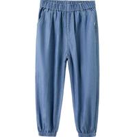 巴拉巴拉童装男童裤子儿童牛仔裤春夏装防蚊薄款大童天丝牛仔束脚 牛仔浅蓝