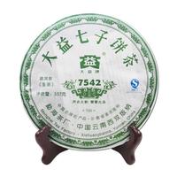 大益茶叶 普洱茶 7542 标杆生茶 批次 2007年花版357克*1饼