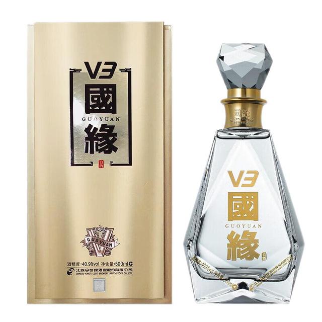 今世缘国缘V3 40.9%vol 浓香型白酒500ml 单瓶装【报价价格评测怎么样