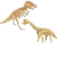 齐峰3d立体拼图积木玩具摆件恐龙模型木质儿童成人拼插动物diy 霸王龙