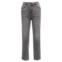 VEROMODA牛仔裤女夏季九分直筒磨白中腰个性时尚简约324249011 J08浅牛仔灰色 160/64A/S