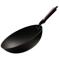 宏江四川宏江铁锅家用老式燃气灶电磁炉通用生铁锅炒锅无涂层不粘炒锅 32平底无耳+玻璃盖适用2-4人 32cm