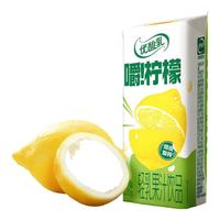 伊利优酸乳嚼柠檬轻乳果汁饮品220g*10盒 牛奶饮品椰果果粒 柠檬风味