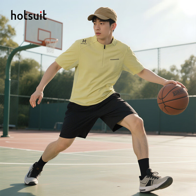 HOTSUIT 后秀 凉感透气 舒适亲肤 运动健身立领POLO衫