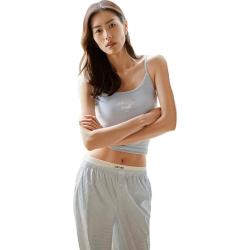 Ubras 带胸垫含蚕丝吊带背心女免穿文胸内搭美背打底 白色  M