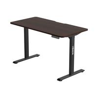 黑白调电动升降桌实木电脑桌书桌电竞桌子办公学习N1胡桃色1.2m