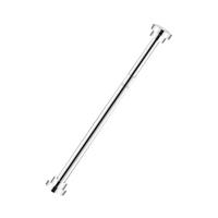 侑家良品 伸缩杆免打孔伸缩晾衣杆加长浴帘杆窗帘杆加粗不锈钢75-110cm 加粗25不锈钢-适用75-110cm墙距