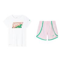 NIKE 耐克童装夏季儿童套装DRI-FIT速干短袖T恤+短裤2件套 130 /64【身高116-122cm】