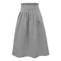 VEROMODAVero Moda半身裙女2024早秋高腰格纹A字裙时髦休闲简约气质 S59黑色 XL