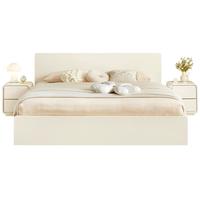 全友家居 奶油风床小户型家用次卧室现代简约单人床1.35米x2米家具 单床B