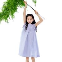 巴拉巴拉女童裙子儿童连衣裙2025夏装大童荷叶边甜美A字伞裙