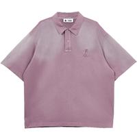 杰克·琼斯(JACK&JONES)男装夏男士短袖Polo宽松渐变翻领logo刺绣纯棉Polo衫男224306010 莓果紫E17 莓果紫E17 M 175