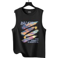 班尼路背心男夏季美式潮牌宽松透气百搭无袖上衣青少年篮球纯棉坎肩 黑/JPB彩云D 2XL (160-180斤)