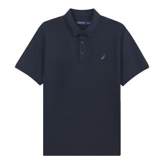 诺帝卡（NAUTICA）男装25春夏棉氨珠地亲肤透气多色短袖POLO衫男KE5101 藏青4NV M