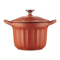 北鼎（Buydeem）珐琅锅焖煮小圆锅双耳铸铁锅炖锅16cm焖煮锅锦鲤红