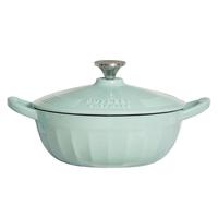 北鼎(Buydeem)珐琅锅铸铁炖锅汤锅 24cm浅衫绿+解冻导热板