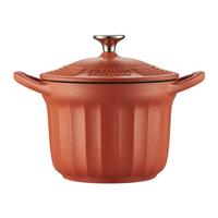 北鼎（Buydeem）珐琅锅 焖煮锅小圆锅 锦鲤红+解冻导热板