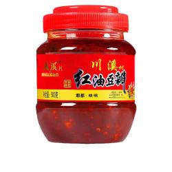 川溪村 红油豆瓣酱500g 四川特产胡豆瓣辣椒酱红油豆瓣川菜调味料 红油豆瓣酱