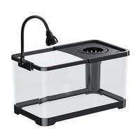 阔庭（KUOTING）鱼缸水族箱生态桌面鱼缸懒人鱼缸过滤制氧一体黑色【特大号】