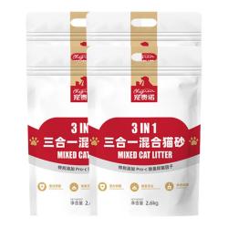 宠贵诺 白茶混合猫砂防臭奶香快速结团锁臭清洁猫砂 白茶混合砂2.4kg×6袋（） 木薯植物混合砂2.5kg×6袋