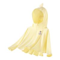 BoBDoG巴布豆宝宝防晒衣夏季女童冰丝透气防紫外线UPF100+男童可爱造型 浅黄 彩色字母小丽XS_3 100