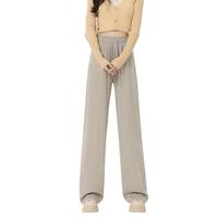 衣品天成垂感糯米阔腿裤子女2025春季舒适慵懒长裤百搭软糯针织休闲裤女