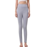 莫代尔德绒保暖无痕打底裤女秋冬高腰秋裤蚕丝羊毛修身打底裤棉毛裤线裤 德绒羊毛蚕丝高腰打底裤浅灰 XL【120-140斤】