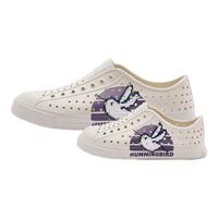 native印花Bloom洞洞鞋濒危动物系列男女儿童亲子洞洞鞋户外沙滩鞋 豆腐白|蜂鸟 35 （225mm）