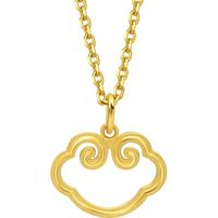 周生生 黄金吊坠足金文化祝福文化小品如意锁92066P计价 1.71克(含工费100元)