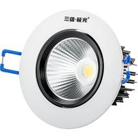 三雄极光 led射灯筒灯客厅吊顶嵌入式天花灯孔灯服装店展厅商用大功率走廊 星晨 暖白光 4000k 3w  开孔58MM