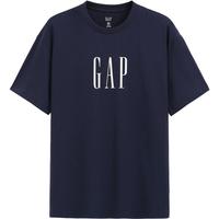 Gap男女装2025夏季款纯棉印花logo圆领短袖T恤简约风上衣755795