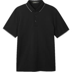 雅戈尔 短袖POLO衫男翻领扁机领设计凉爽面料散热快吸湿透气polo衫 黑色 L