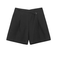 诗凡黎高腰显瘦休闲裤设计感小众气质小个子阔腿短裤女