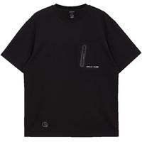 杰克·琼斯（JACK&JONES）夏宽松潮流休闲速干吸湿舒适干爽男士短袖T恤男装224201167 E41黑色 常规 E41黑色 S 170