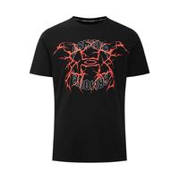 安德玛（UNDERARMOUR）春夏Thunder Logo男子罗纹短袖T恤1390166 黑色001 M