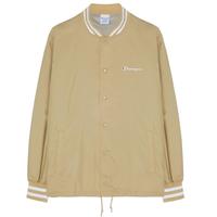 Champion【品牌】春季刺绣草写LOGO男式夹克外套棒球服条纹领口