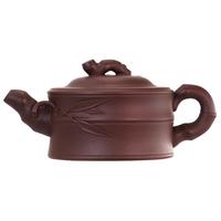 藏壶天下宜兴紫砂壶名家纯手工原矿泡茶壶茶具套装一壶二杯一品竹段壶 紫泥 紫泥 250ml