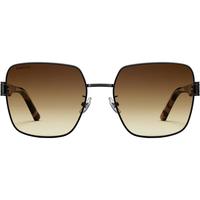 帕森（PARZIN）太阳镜女 时尚渐变方框素颜镜 遮阳防晒开车驾驶潮墨镜 91688 渐变茶