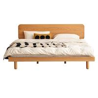 小半全实木床家用小户型1.5米北欧简约卧室双人床1.8x2米樱桃木齐边床 【樱桃木】小屿榻榻米床-无床头 1200mm*2000mm