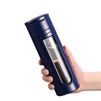 富光大容量玻璃杯 高硼硅玻璃泡茶杯茶水分离杯子 双层水杯男女520ml 蓝色520ML