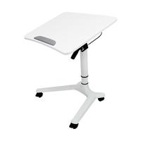 ProiTable移动升降桌电脑桌站立办公学习书桌床边桌可折叠小桌子演讲发言台 胡桃木银脚-高款77-110cm