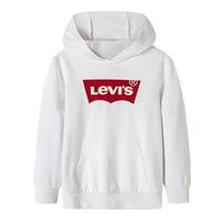 Levi's 李维斯童装男女童连帽经典蝙蝠标卫衣春秋纯棉儿童舒适针织上衣 奶白 110 /52 【身高98-104cm】