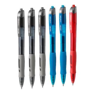 得力 臻顺滑中性笔签字笔 0.5mm子弹头按动笔水笔 办公用品 混色7黑2蓝1红 10支/盒S08-HS高考考试