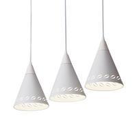 三雄极光 吊灯餐厅三头饭桌简约饭厅灯 餐厅星云灯具灯饰 E27 白色【配7W白光灯泡3个】