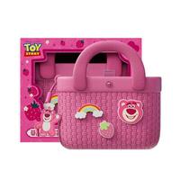 迪士尼(Disney)儿童挎包草莓熊粉红色公主3-9岁女童手提卡通单肩逛街包