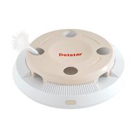 PETSTAR抓地鼠机浅咖智能猫玩具自嗨解闷猫咪用品自动逗猫棒