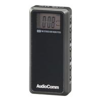 OHMOHM欧姆电机FM\/AM迷你便携口袋式收音机 电池续航型 RAD-P255N【黑色】