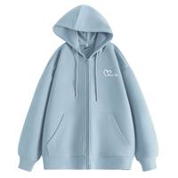 【女装】春秋女式运动风重磅卫衣外套连帽宽松开衫上衣